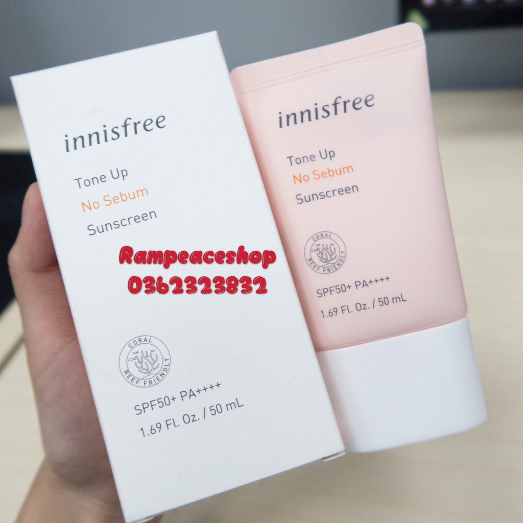 Kem chống nắng Innisfree Tone Up No Sebum Sunscreen SPF50/PA+++