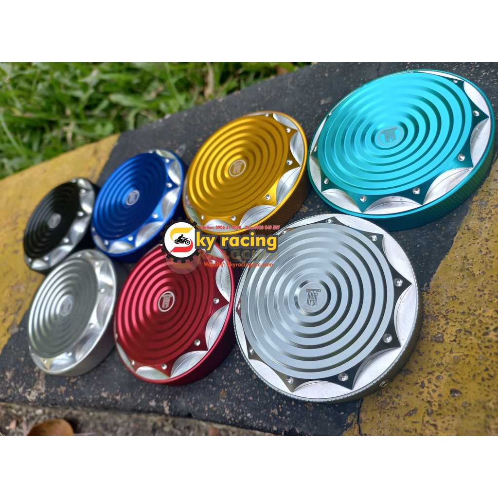 Chụp nắp bình xăng nhôm CNC cho nhiều dòng xe DR Wave Sirius... TẶNG KÈM LỤC GIÁC