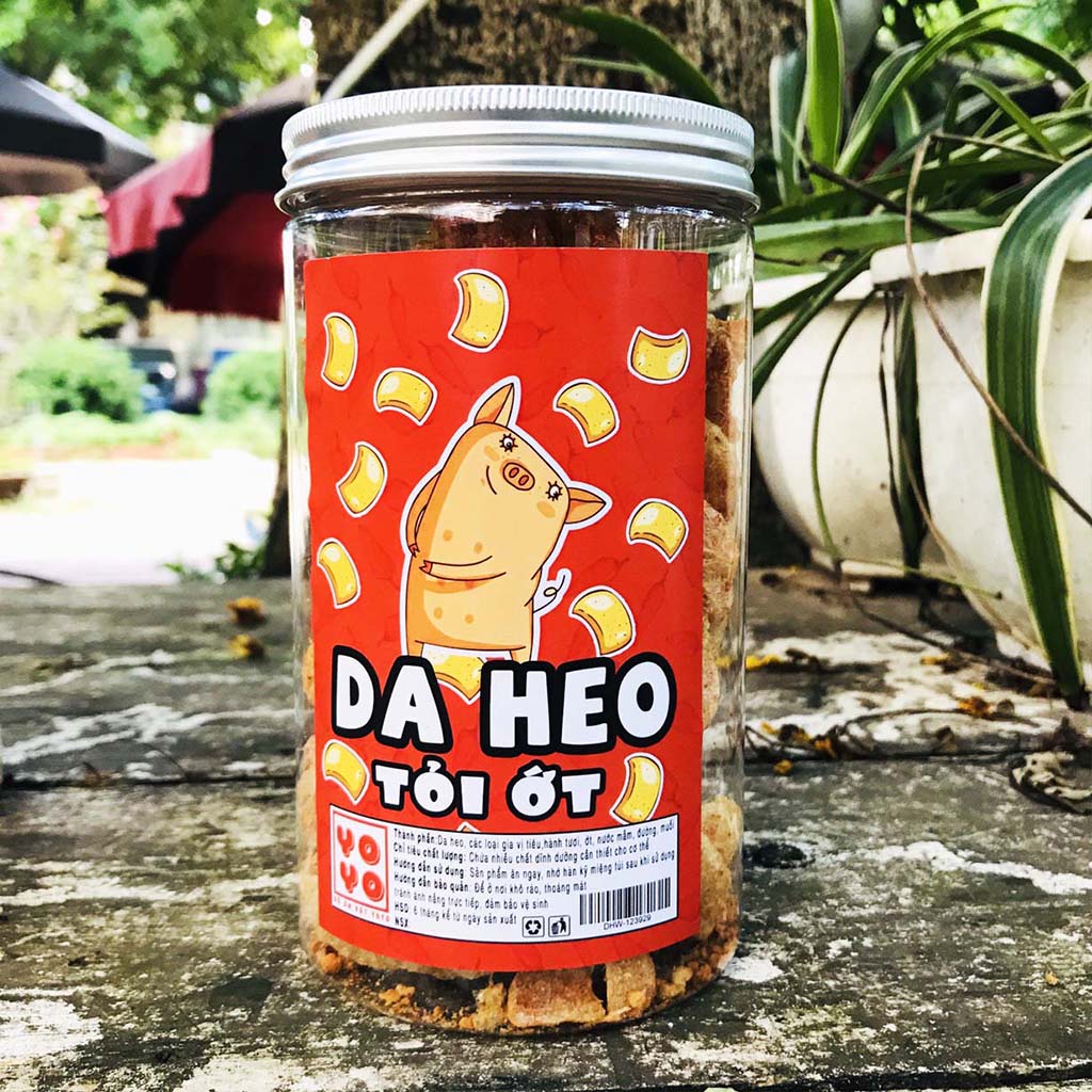 Da heo cháy tỏi, da heo chiên giòn tỏi ớt đồ ăn vặt YOYO | BigBuy360 - bigbuy360.vn
