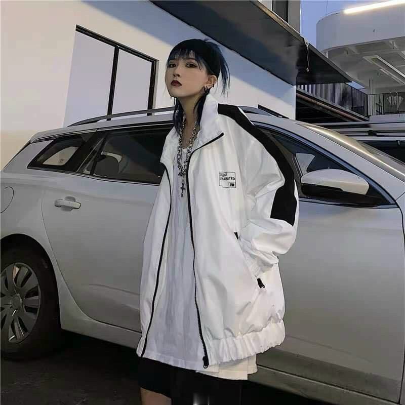 Áo Khoác Dù Logo Studios Unabated  Vải Gió 2 Lớp Unisex Form Rộng Nam Nữ