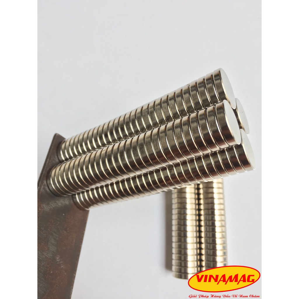 50 Viên 25x2mm nam châm đất hiếm NdFeB phi tròn , nam châm trắng lực từ mạnh