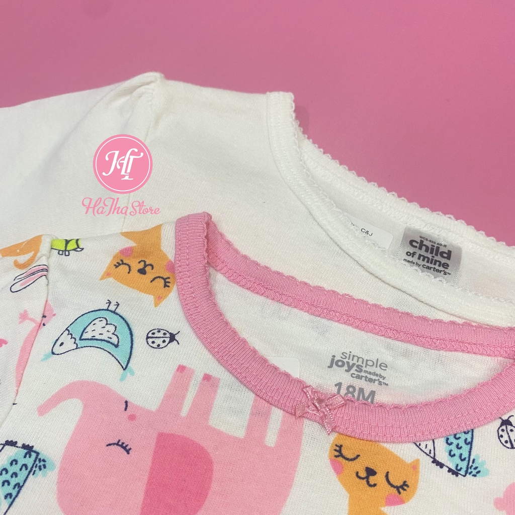 (Size 7-18kg) Đồ bộ dài phôm ôm C'4RT£R cho bé gái