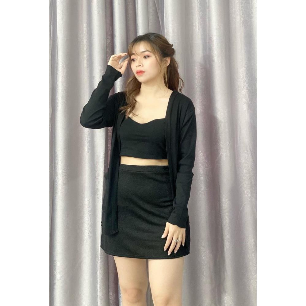 [SALE] Áo khoác cardigan, áo khoác ngoài chất len đan nhẹ, thoáng, mặc hè cực mát có 2 túi