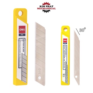 Lưỡi dao trổ, lưỡi dao rọc giấy Deli (10 chiếc)