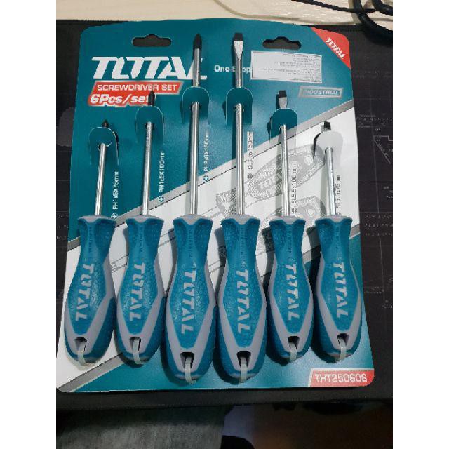 Bộ tuốc nơ vít  6 chi tiết Total THT250606