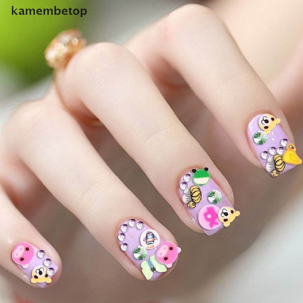 [Hàng mới về] 1000 Phụ kiện làm móng DIY hình trái cây/động vật