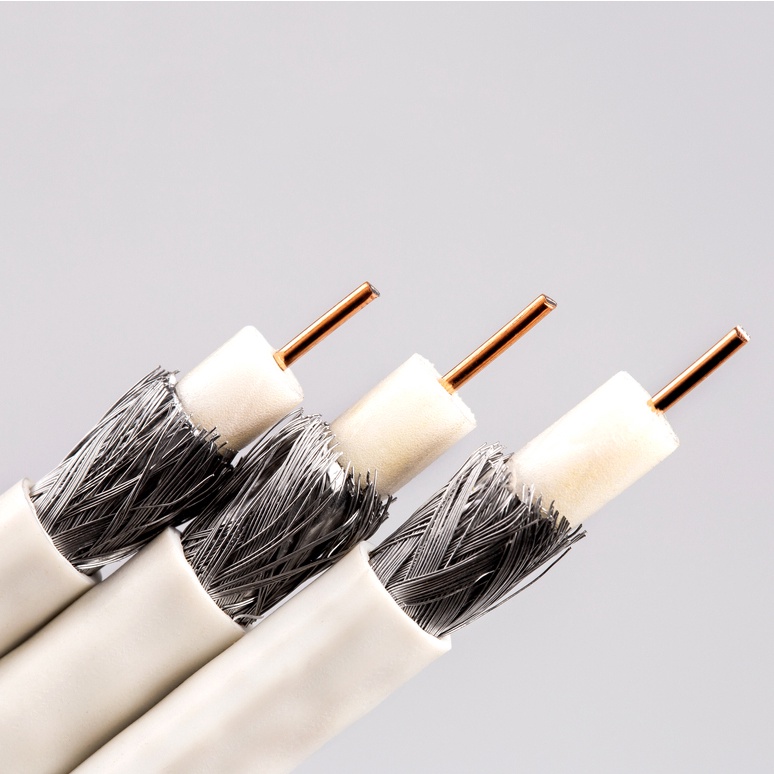 Cáp đồng trục  SINO RG59 có bọc bạc chống nhiễu, Kèm dây nguồn, Dây dùng để cấp tín hiệu Camera