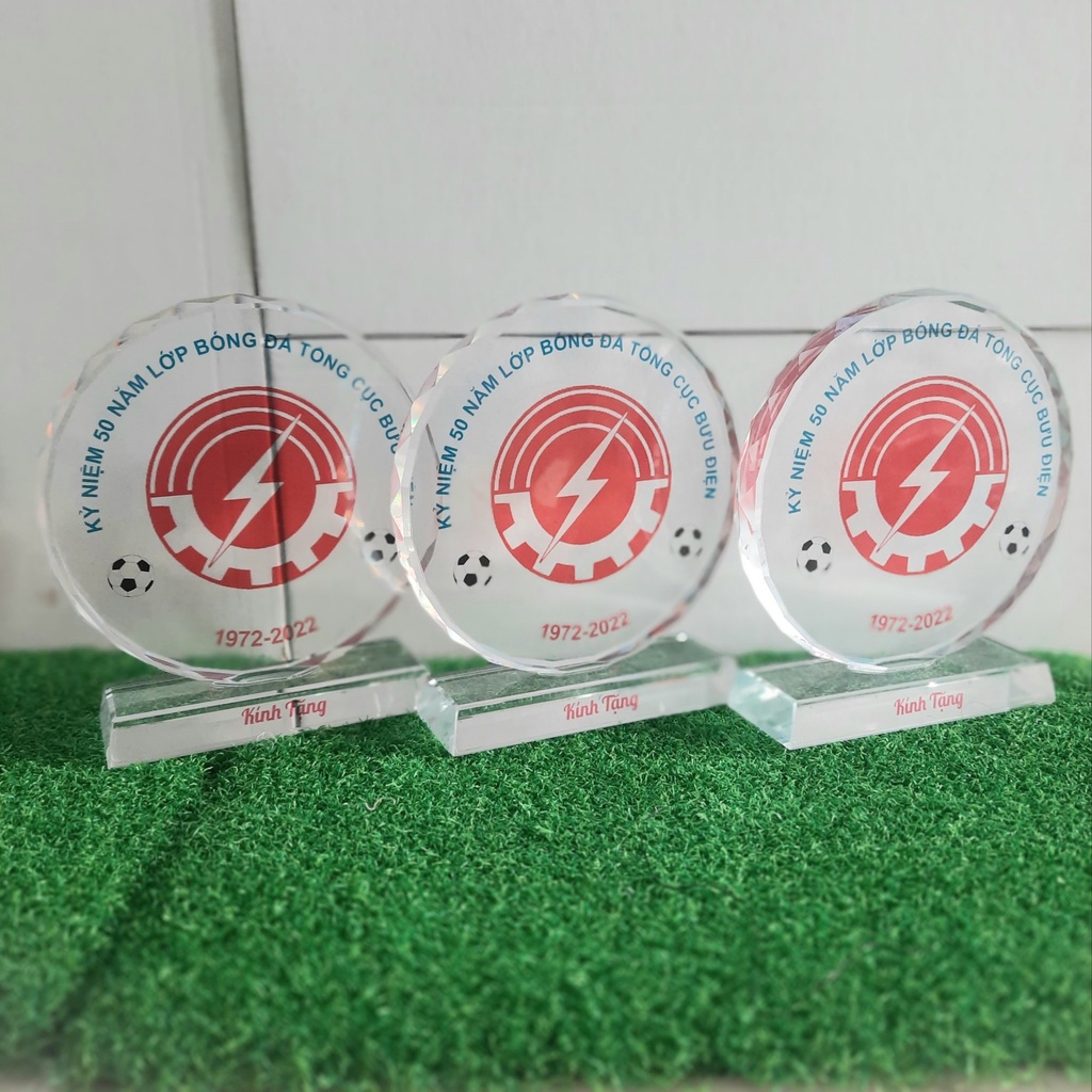 Cup Pha Lê Đĩa Mặt Trời Nhiều Kích Thước - Kỷ Niệm Chương Pha Lê - Quà Tặng Lưu Niệm
