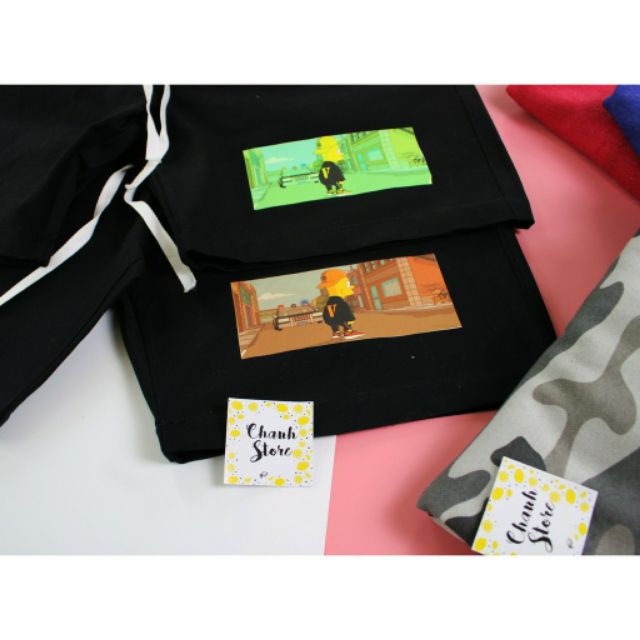 Quần short kaki cạp chun in bart | BigBuy360 - bigbuy360.vn