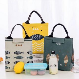 Túi đựng cơm giữ nhiệt - Túi đựng hộp cơm hình cá Hiwi