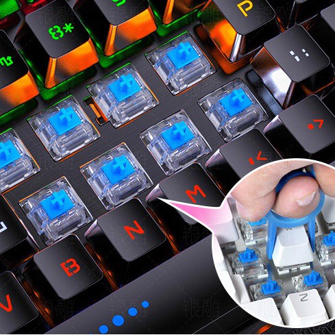 Bàn phím cơ gaming Latope bàn phím máy tính có dây Full Led RGB K100