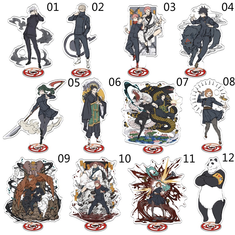 Mô hình nhân vật Jujutsu Kaisen đứng bằng acrylic để bàn trang trí