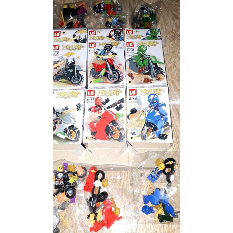 Lắp ráp 1 hộp LegoNinja Xe mô tô LB306 có nhiều chi tiết bằng nhựa rất đẹp