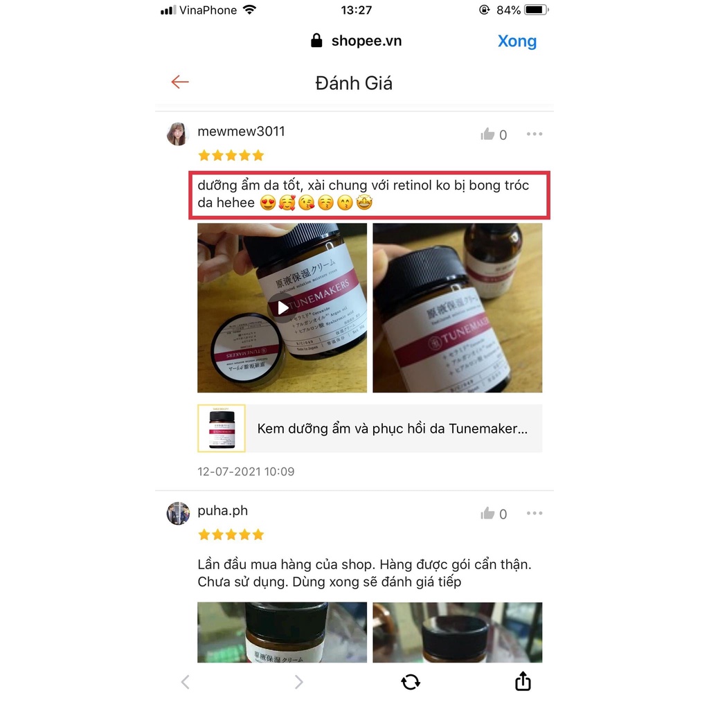 Kem dưỡng ẩm và phục hồi da Tunemakers 50ml