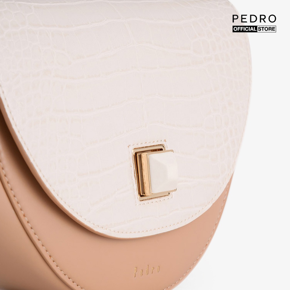 PEDRO - Túi đeo chéo hình bán nguyệt Saddle Croc Effect PW2-75210090-24