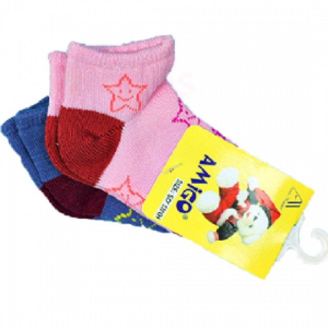 Vớ sơ sinh Amigo (vỉ 2 đôi 0-3 tháng)