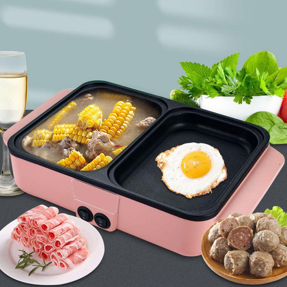 YIYU Nồi Nấu Lẩu / Nướng Bbq Mini 2 Trong 1 Đa Năng Có Thể Điều Chỉnh Cho Nhà Bếp