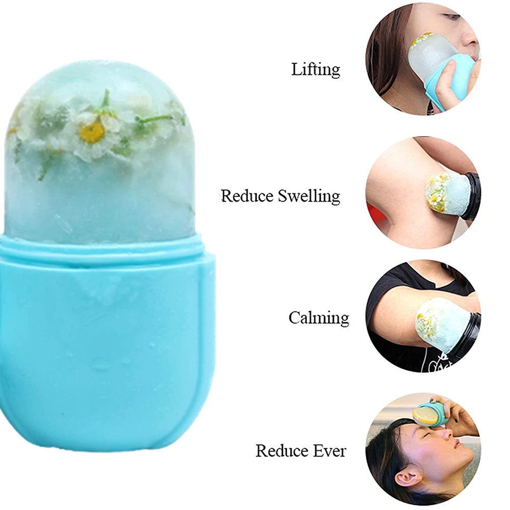 Khay Silicone Làm Đá Viên Mát Xa Nâng Cơ Mặt