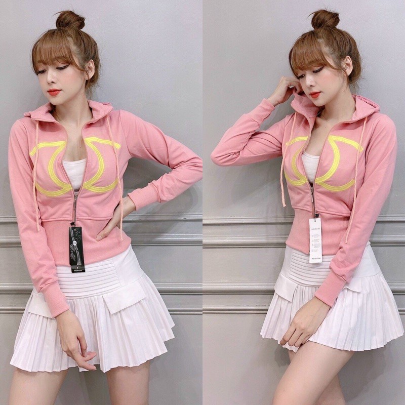 áo khoác nữ phom lửng thun cotton da cá loại 1 thêu logo mới 2021 | BigBuy360 - bigbuy360.vn