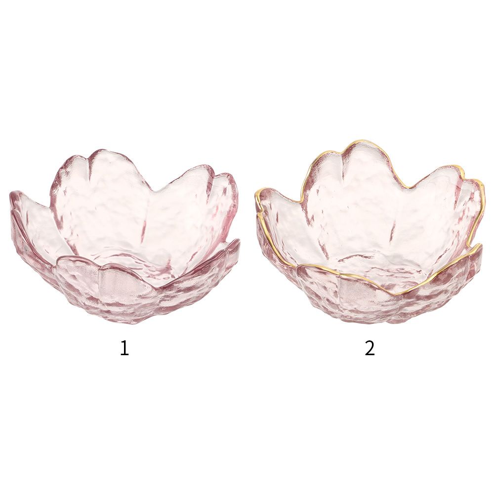 Chén đựng nước chấm/ gia vị bằng kính hình hoa anh đào kiểu Nhật Bản