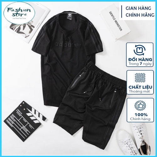 Bộ Quần Áo Thể Thao Nam Hè Thêu Logo Nổi Chất Liệu Umi Hàn Cao Cấp,Có Khóa Kéo Chống Nước