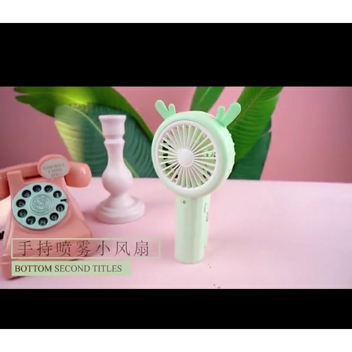 QUẠT MINI- PHUN SƯƠNG Cầm Tay Quạt Mini Tích Điện Phun Sương Hơi Nước Tạo Ẩm 1200mAh HOT