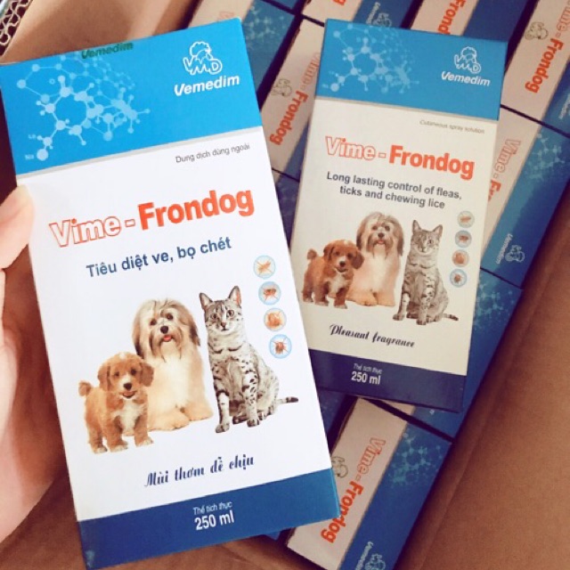 Vime- FRONDOG 2020 - Xịt Trị Ve, Bọ Chét Ở Chó Mèo