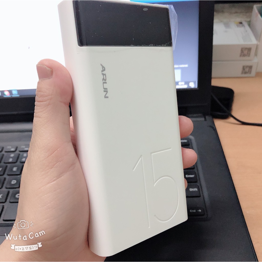 [Mã 252ELSALE hoàn 7% đơn 300K] Pin Sạc Dự Phòng Arun Dung Lượng 13000mah 15000mah 20000mah Có Đèn Báo Hiệu % Pin