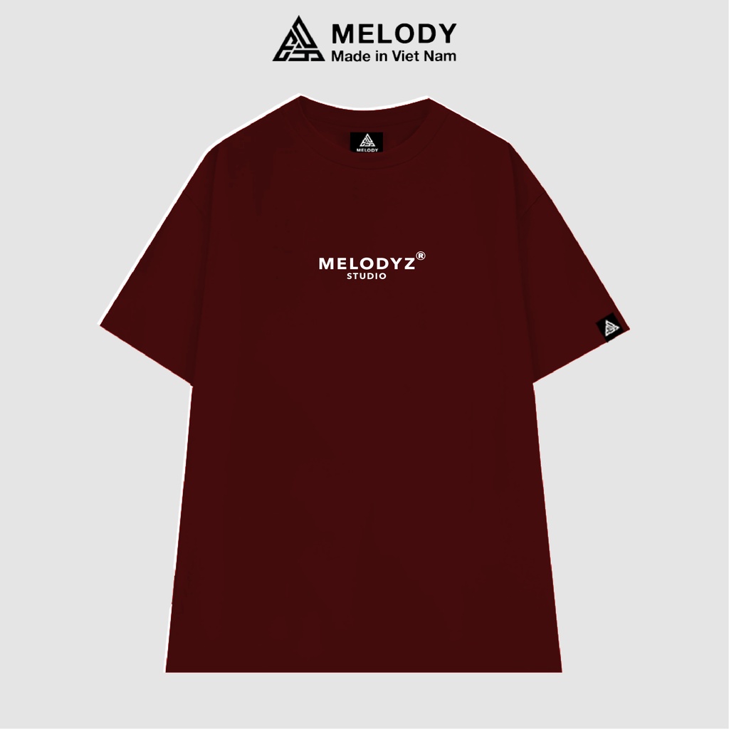 Áo Thun Unisex Logo Local Brand MelodyZ, Áo Phông Nam Nữ Tay Lỡ Form Rộng Oversize Cotton 100% Basic Tee