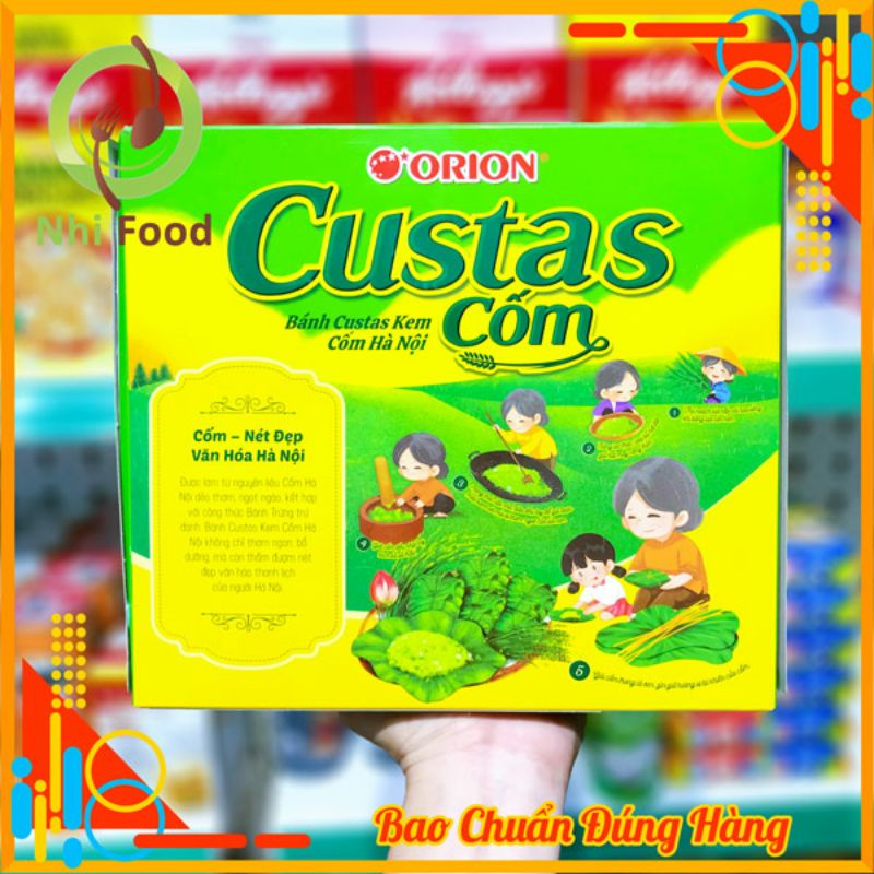 Bánh Bông Lan Orion Custas, Hộp 12 Cái 276g, Hàng Có Sẵn