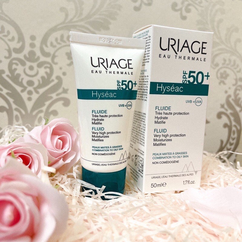 Kem chống nắng dạng sữa cho da dầu, mụn URIAGE HYSÉAC SPF50+ UVB+UVA FLUIDE 50ml