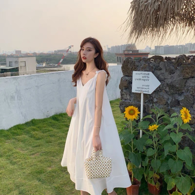 🎀  Váy 2 dây basic dáng dài ulzzang siêu sang chảnh