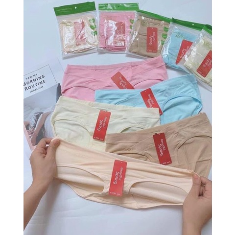 Quần lót bầu và sau sinh cạp chéo chất COTTON đồ lót chip bà bầu MÁC ĐỎ LOẠI 1