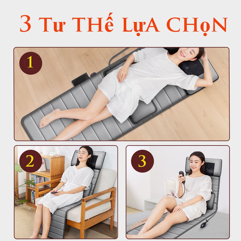 Đệm Massage Toàn Thân OEM Đa Điểm Rung, Nệm Massage Kèm Gối Massage (bảo hành 1 năm) - Các model này không có bluetooth