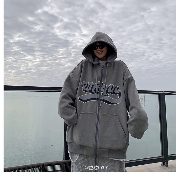 Áo hoodie dáng rộng in chữ phong cách Hàn Quốc thời trang xuân thu 2021 cho nữ