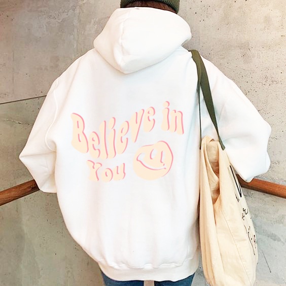 Áo Hoodie Nỉ Bông Mũ Rộng In Chữ Believe In You 2S Clothing, Áo Hoodie Chất Nỉ Bông Dày Dặn TV5056