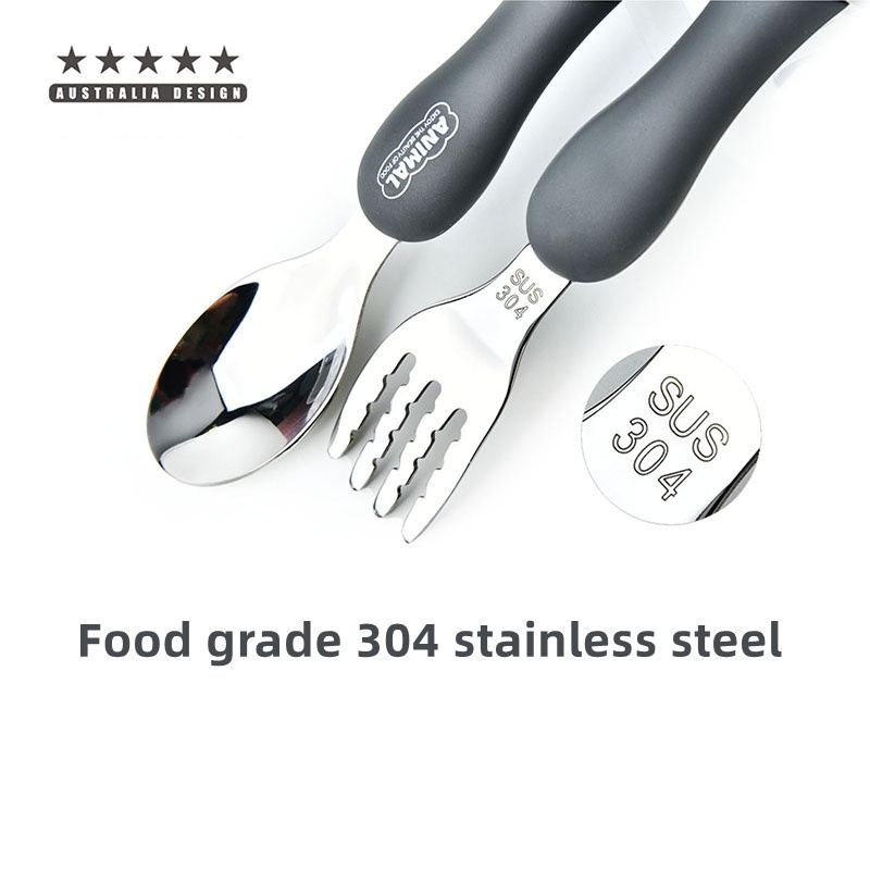 Bộ đồ ăn SABUY Phim hoạt hình cho trẻ em Bộ muỗng nĩa Phim hoạt hình dễ thương cho trẻ em Bộ đồ ăn trẻ em có hộp lưu trữ