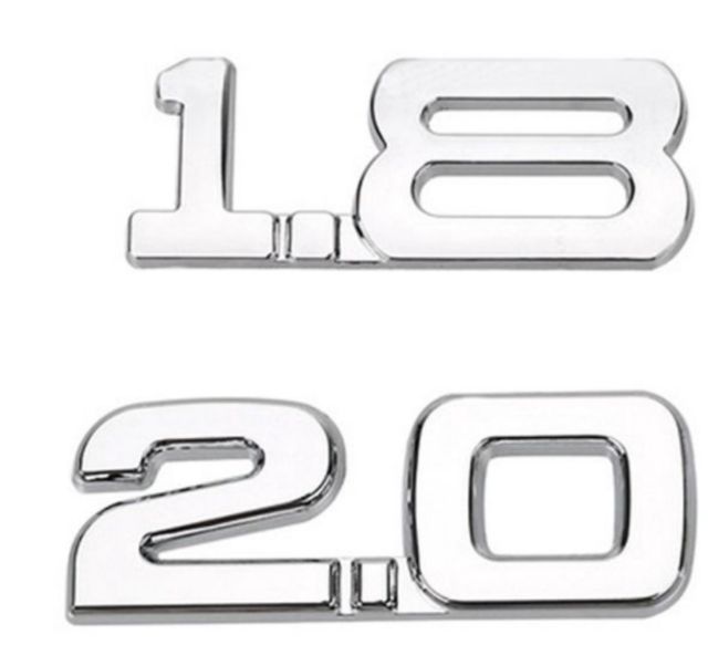 Chữ trang trí ô tô 6D 1.5, 1.6, 1.8, 2.5,3.0