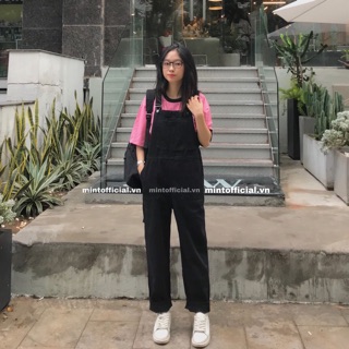 Yếm jeans dáng rộng