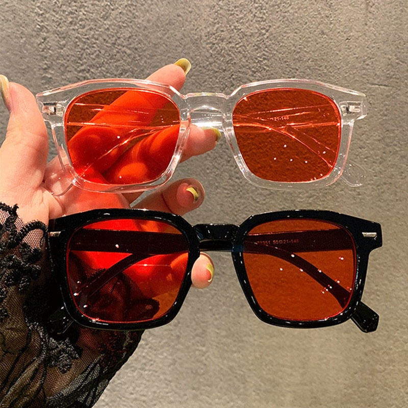 Kính Mát Mắt Mèo Tròng Vuông Màu Sắc Vintage Phổ Biến