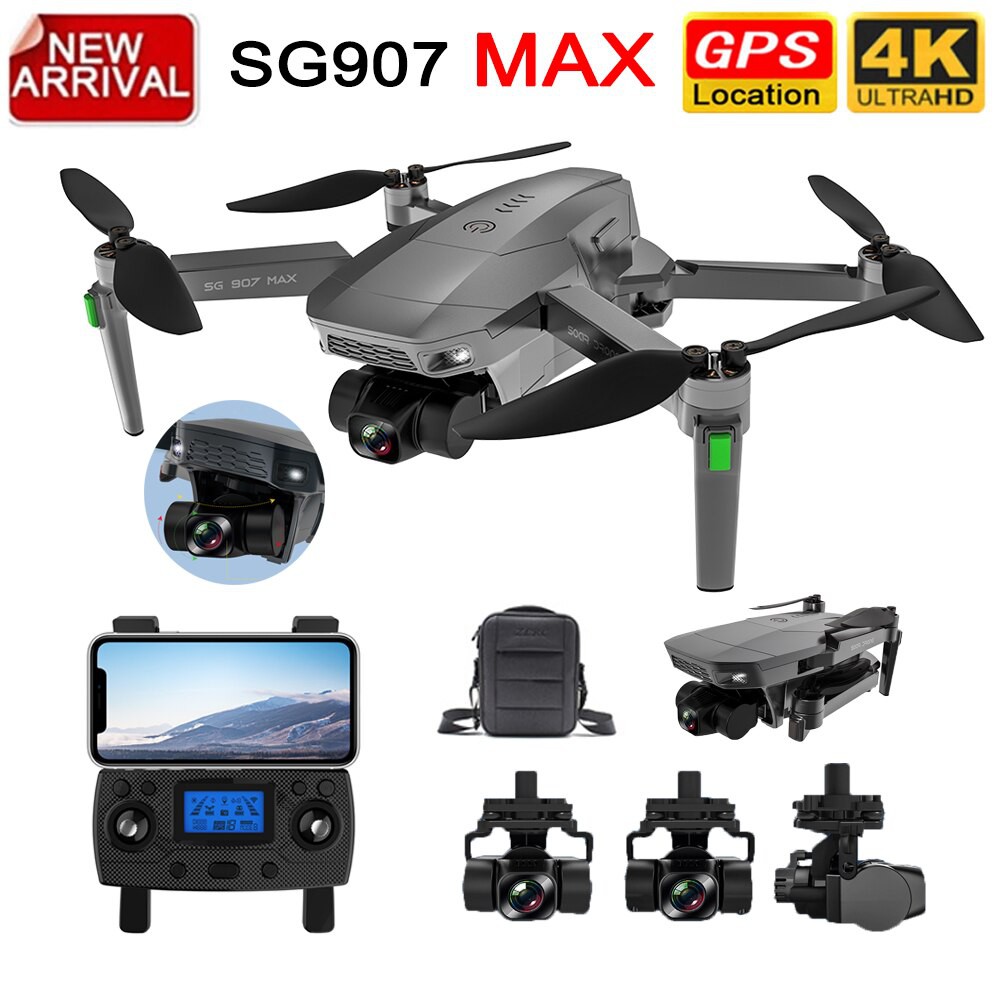 Flycam SG907 MAX - gimbal 3 Trục Gimbal WIFI 5Ghz FPV động cơ không Chổi Than