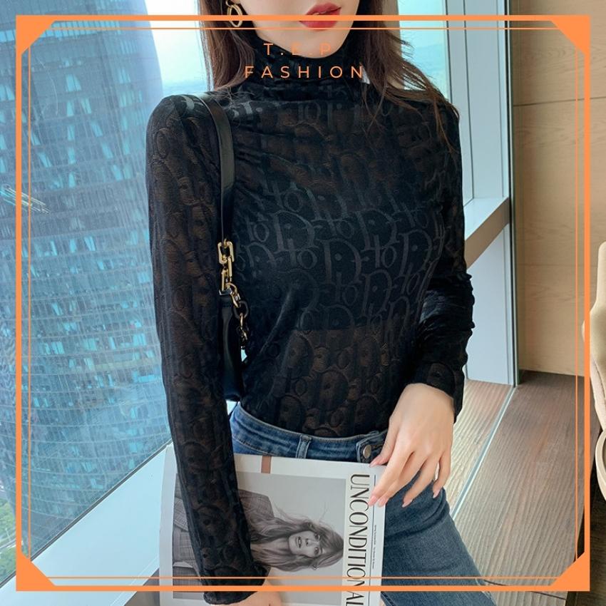 [ SANG CHẢNH] Áo Nhũ Dài Tay, Áo Giữ Nhiệt Nữ Nhũ D.I.O.R Sang Chảnh Phong Cách Hàn Quốc Tep Fashion - ADT002