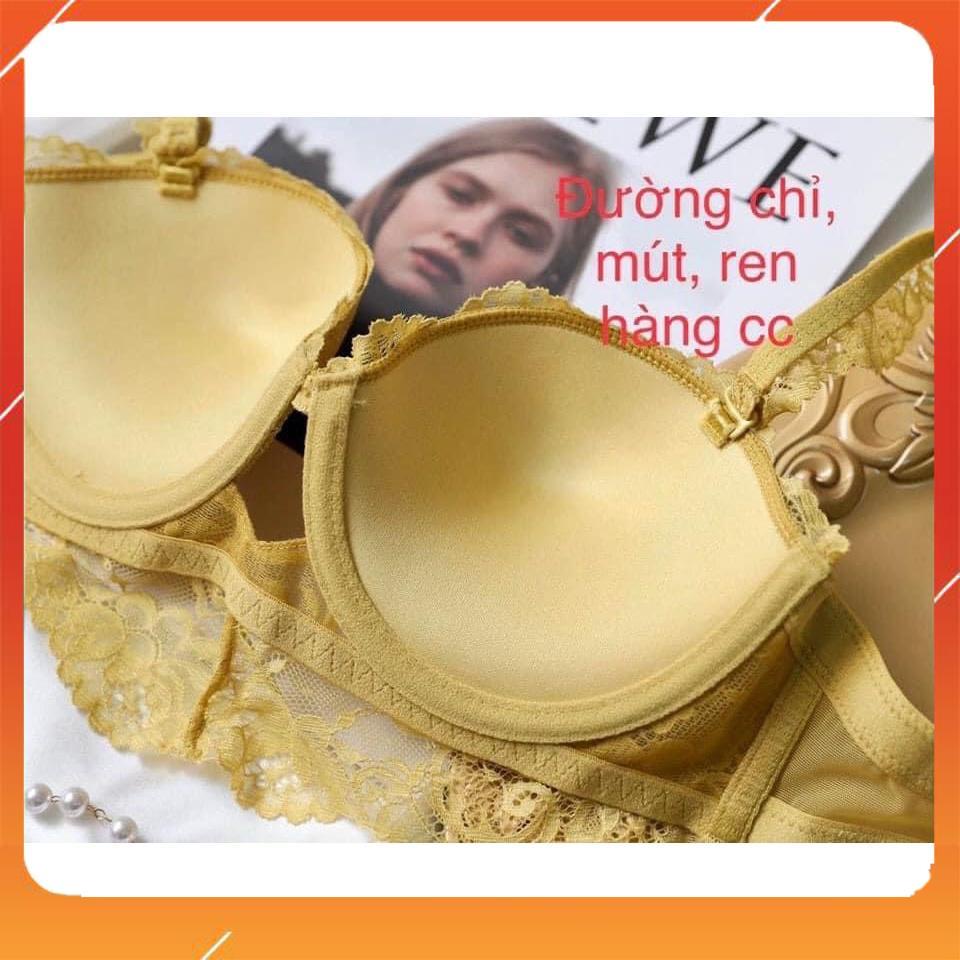 Set bộ đồ lót nữ AG cao cấp áo có gọng cup ngang, chất liệu ren họa tiết hoa thêu, có đệm mút. Mã B16860