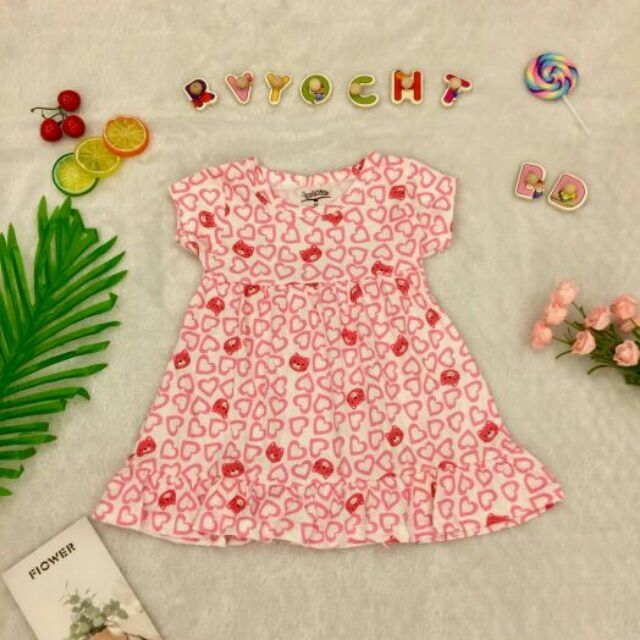 Set 3 váy cotton borip cho bé gái