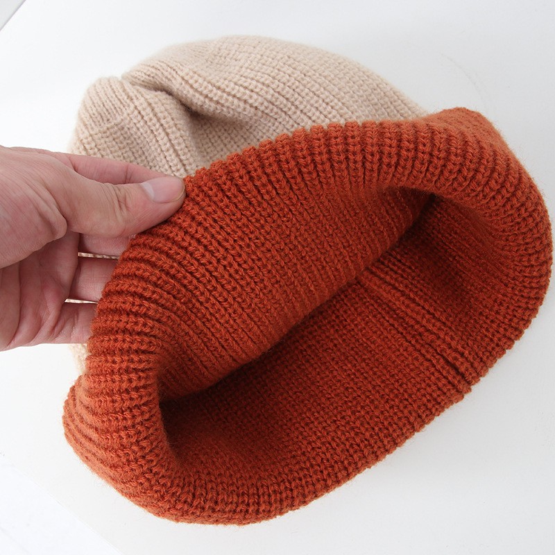Mũ len mùa đông Oversize kiểu dáng Unisex, Nón len thu đông 2 màu form rộng phong cách Hàn Quốc - Nhiều màu