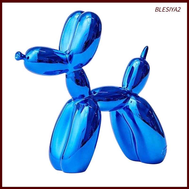 Resin Arts Crafts Balloon Dog Figurine Statue Balloon Dog Kids Toy Gift Blue