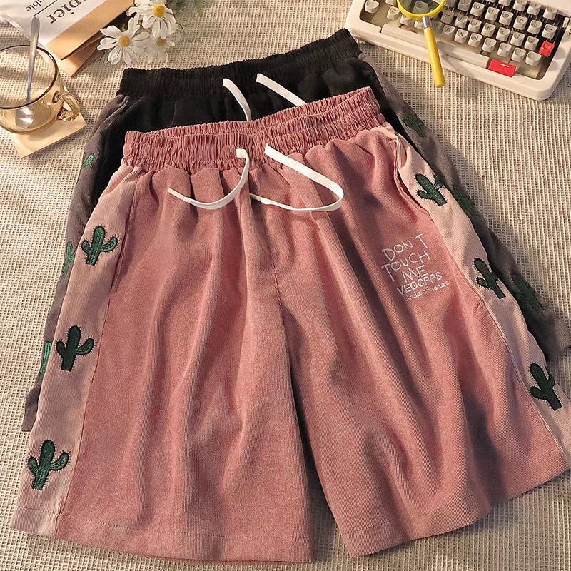 Quần Short Thể Thao Ống Rộng Có Dây Rút Thêu Họa Tiết Nhiều Màu Sắc Phong Cách Hip hop Dành Cho Nam