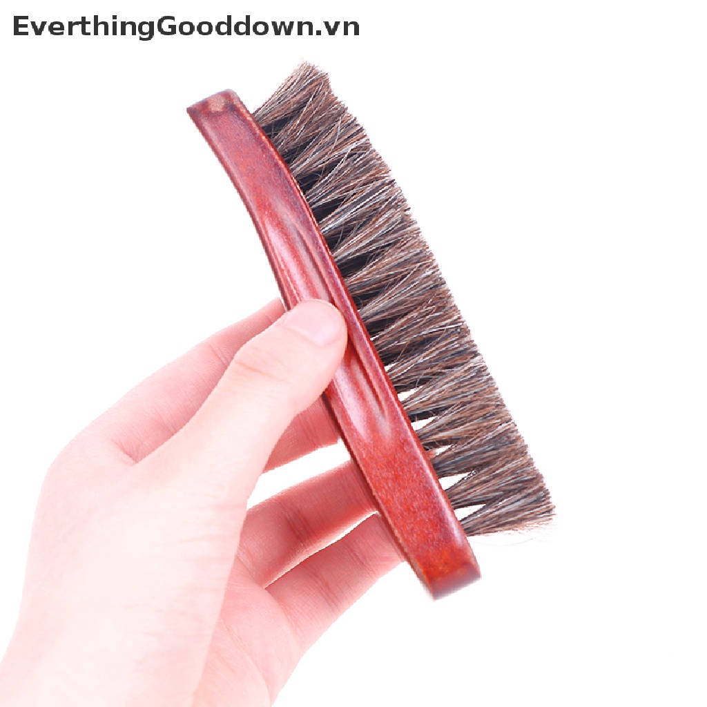 Bàn Chải Đánh Bóng Giày Bằng Lông Ngựa Gỗ Tự Nhiên