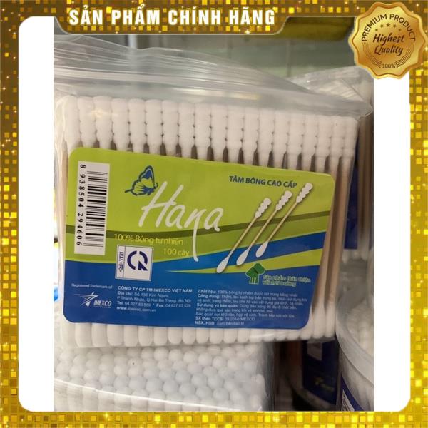 Tăm bông Hana lõi gỗ 200 que 1 hộp