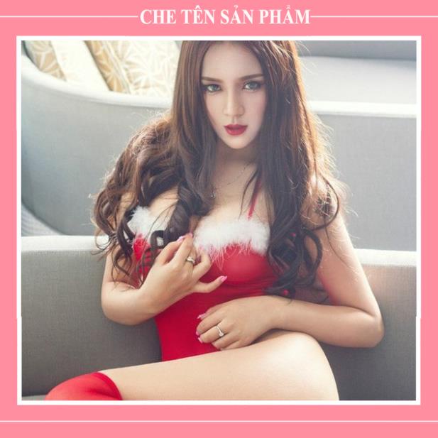 Đồ Ngủ Cosplay Sexy Thỏ Bunny ( Noel ) Điệu Đà, Bộ Bodysuit Sexy Voan Xuyên Thấu Đủ Món _ T900Red QuinBee | BigBuy360 - bigbuy360.vn